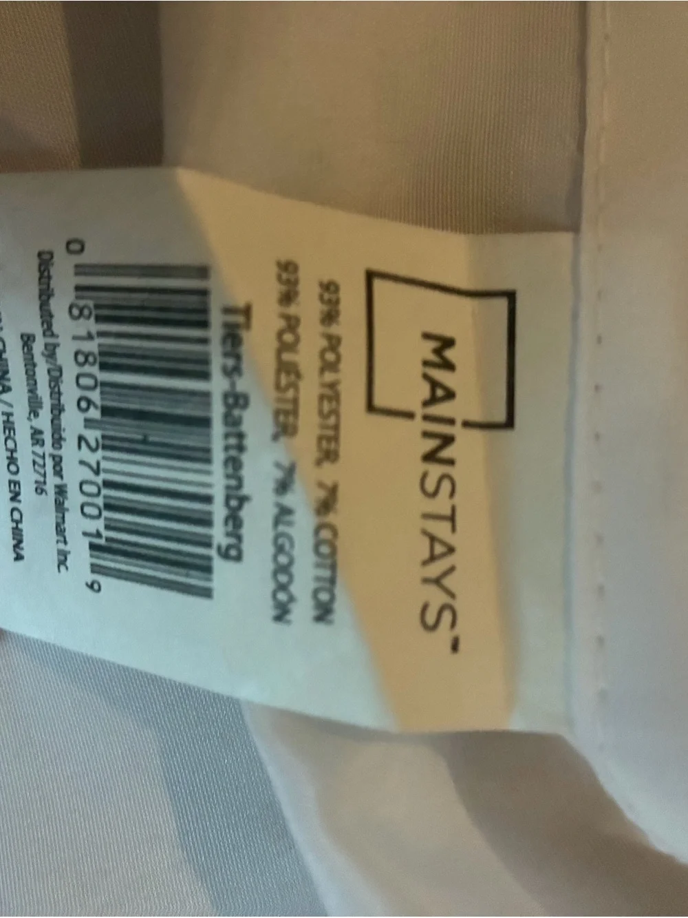 Mainstays White Cutwork Decorative Curtain Panel